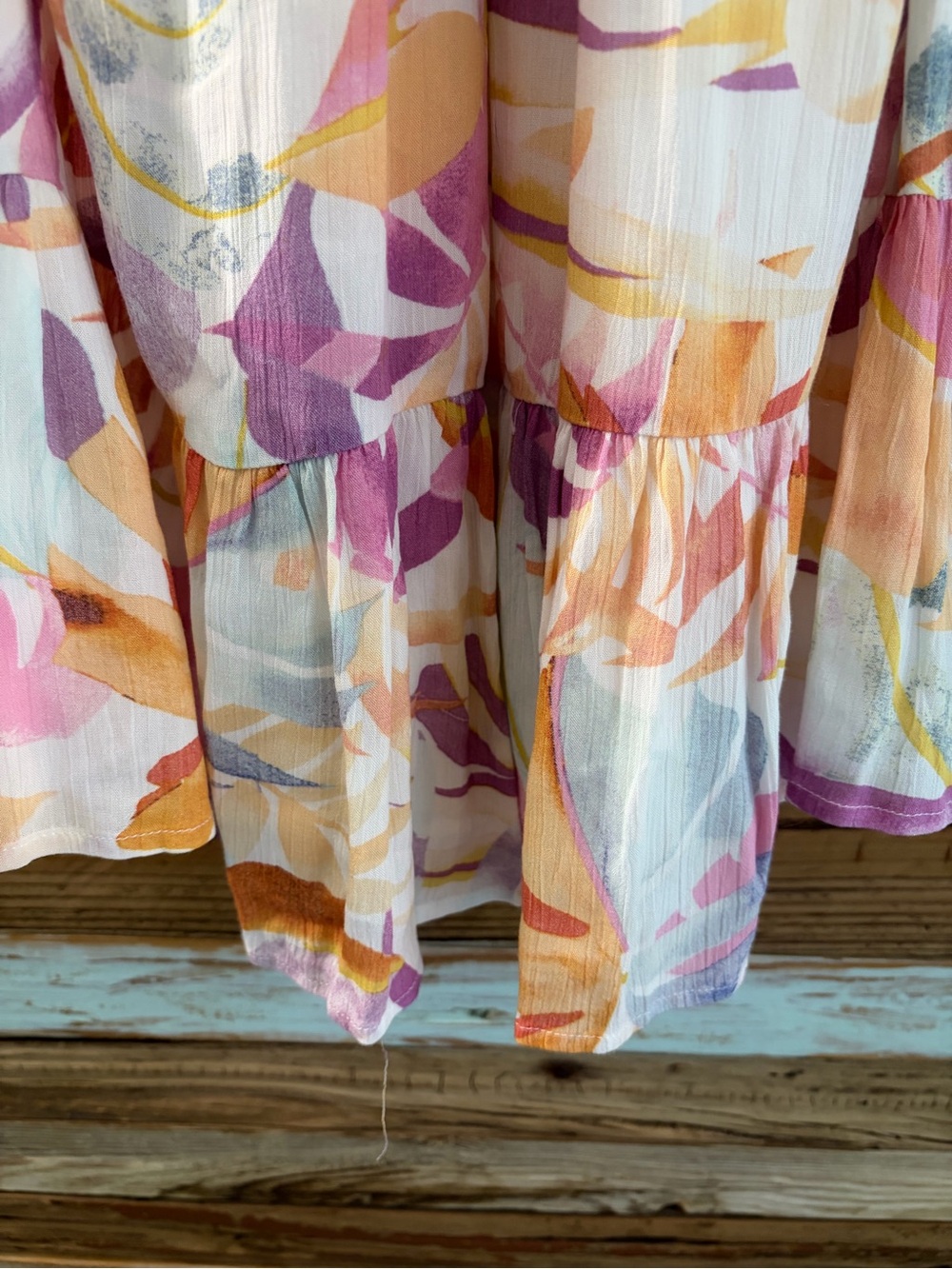 Z Supply Resort Breezy Floral Mini Dress XS Halter Watercolor Vacation - Picture 2 of 5